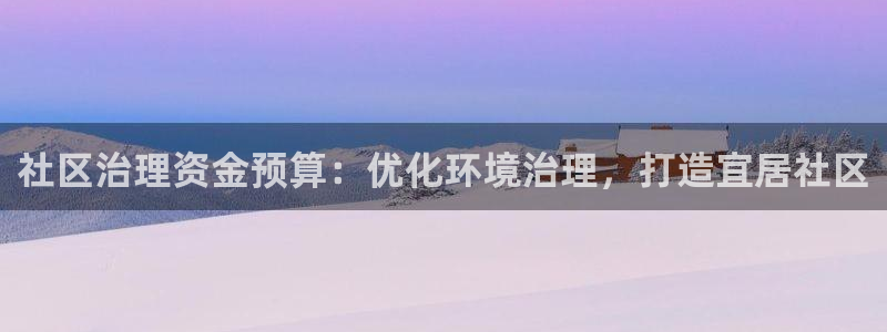 凯发官方首页：社区治理资金预算：优化环境治理，打造宜居社区